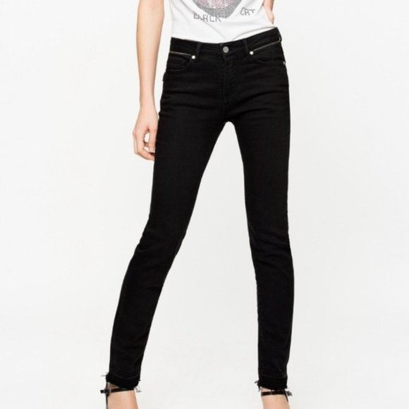Zadig & Voltaire Eva Zip Skinny Jeans Womens Size 25